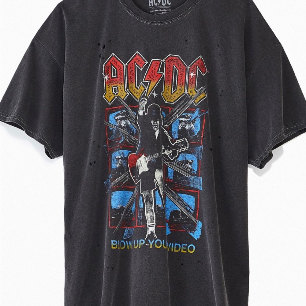 ACDC Oversized Distressed Shirt